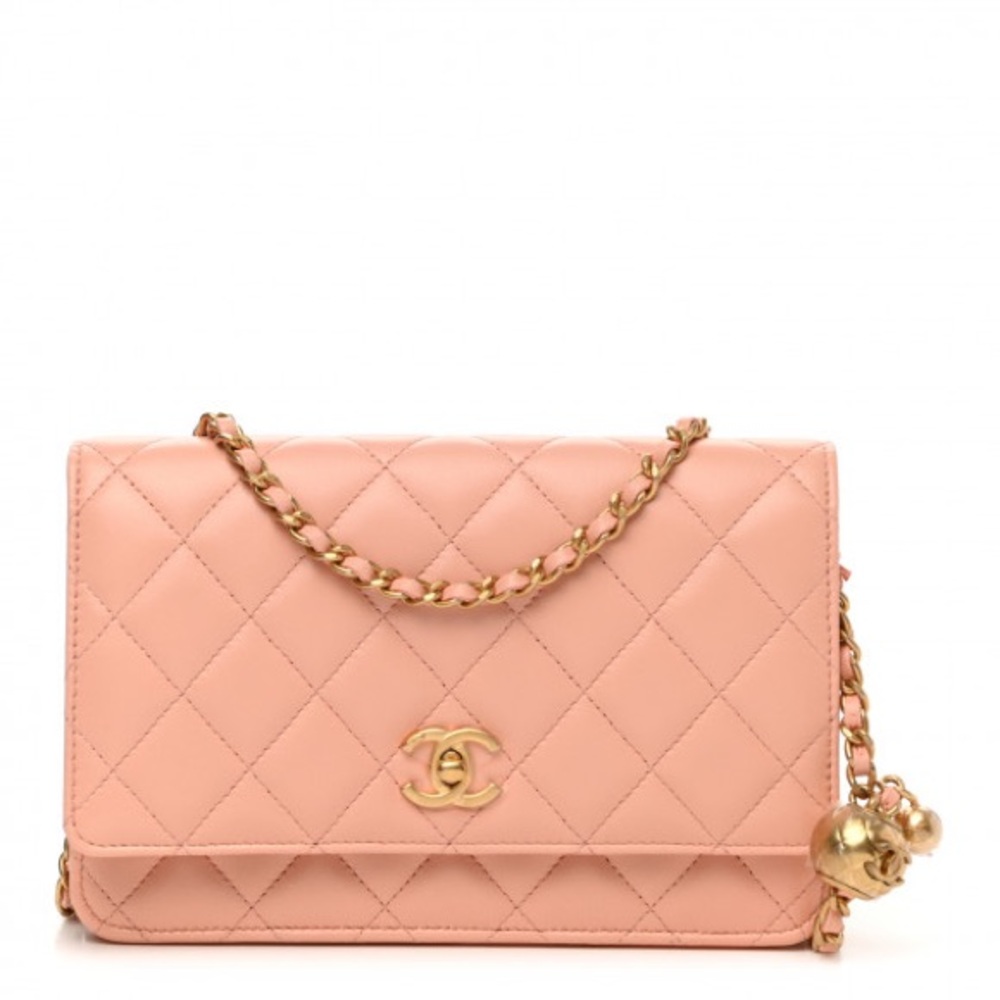 Chanel Light Orange Quilted Lambskin Women's Bag - Picture 1 of 6